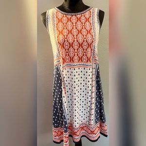 Max Studio Women's Geometric casual Summer Dress Sleeveless Multicolor Size: XS